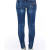 Worn Wash Skinny Denim Jeans with Multi-Pockets Women – W26 US