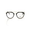 Aviator Eyeglasses with Black Profile and Gold-colored Metal Rods One Size Women