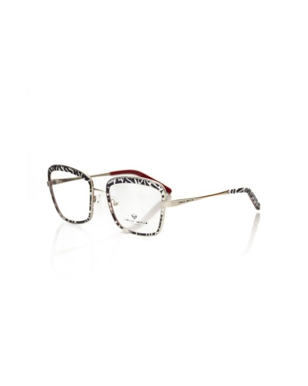 Black Zebra Pattern Square Eyeglasses One Size Women