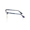 Blue Mother of Pearl and Gold Metal Clubmaster Eyeglasses One Size Women