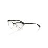 Clubmaster Style Eyeglasses with Black Geometric Pattern One Size Women