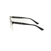 Clubmaster Style Eyeglasses with Black Geometric Pattern One Size Women