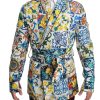 Dolce & Gabbana Robe Jacket with Majolica Pattern 48 IT Men