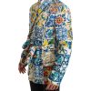 Dolce & Gabbana Robe Jacket with Majolica Pattern 48 IT Men