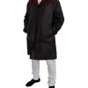 Hooded Parka Coat with Button Closure and Logo Details Men – 46 IT