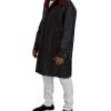 Hooded Parka Coat with Button Closure and Logo Details Men – 46 IT