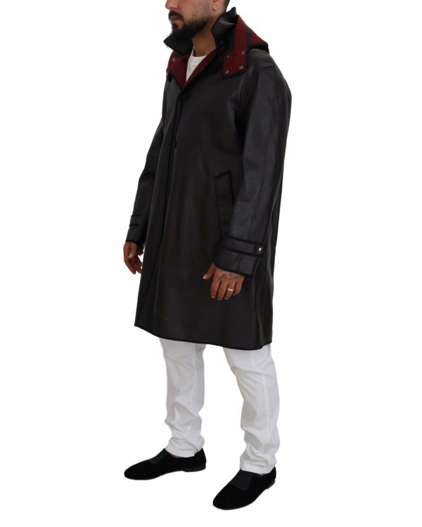 Hooded Parka Coat with Button Closure and Logo Details Men – 46 IT