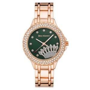 Rose Gold Fashion Watch with Rhine Stone Facing One Size Women