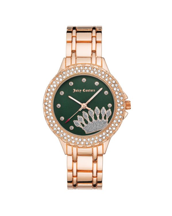 Rose Gold Fashion Watch with Rhine Stone Facing One Size Women