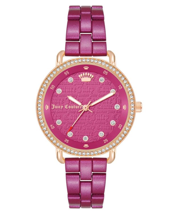 Rose Gold Fashion Watch with Rhine Stone Facing One Size Women