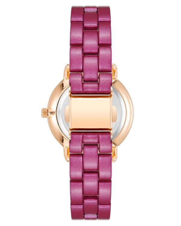 Rose Gold Fashion Watch with Rhine Stone Facing One Size Women