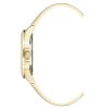 Gold Rhinestone Fashion Watch with Leatherette Wristband One Size Women