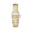 Gold Rhinestone Fashion Watch with Leatherette Wristband One Size Women