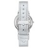 Silver Analog Fashion Watch with Rhinestone Facing One Size Women