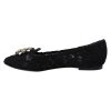 Dolce & Gabbana Elegant Vally Lace Flat Shoes 35 EU Women