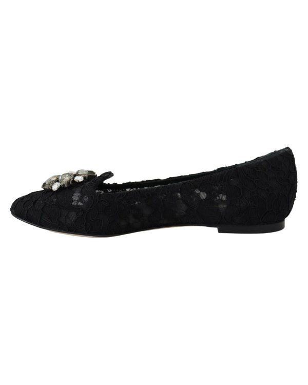 Dolce & Gabbana Elegant Vally Lace Flat Shoes 35 EU Women