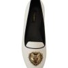 Brand New Dolce & Gabbana Loafers with Gold Devotion Detail 36.5 EU Women