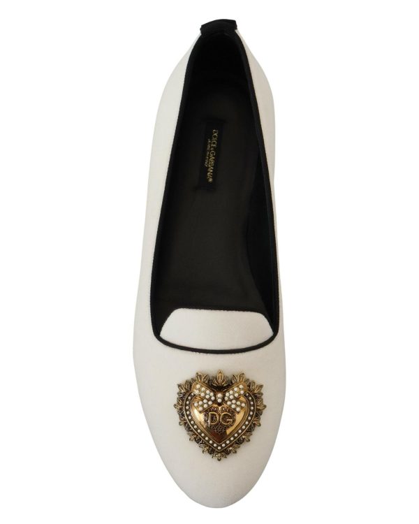 Brand New Dolce & Gabbana Loafers with Gold Devotion Detail 36.5 EU Women