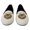 Brand New Dolce & Gabbana Loafers with Gold Devotion Detail 36.5 EU Women