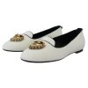 Brand New Dolce & Gabbana Loafers with Gold Devotion Detail 36.5 EU Women