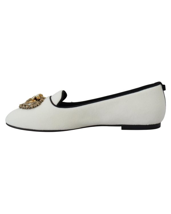 Brand New Dolce & Gabbana Loafers with Gold Devotion Detail 36.5 EU Women