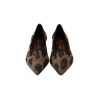 Leopard Print Loafers with Pointed Toe and Leather Insole 39 EU Women