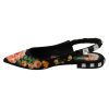 Dolce & Gabbana Slingbacks Flats with Multicolor Floral Print 36 EU Women