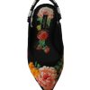 Dolce & Gabbana Slingbacks Flats with Multicolor Floral Print 36 EU Women