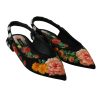 Dolce & Gabbana Slingbacks Flats with Multicolor Floral Print 36 EU Women