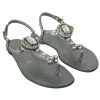 Gorgeous Dolce & Gabbana Silver Sandals with Metal Detailing and Crystals – 37 EU