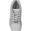 Gisella Sneakers – Silver Polyester Sneakers with Logo Details Women – 36 EU