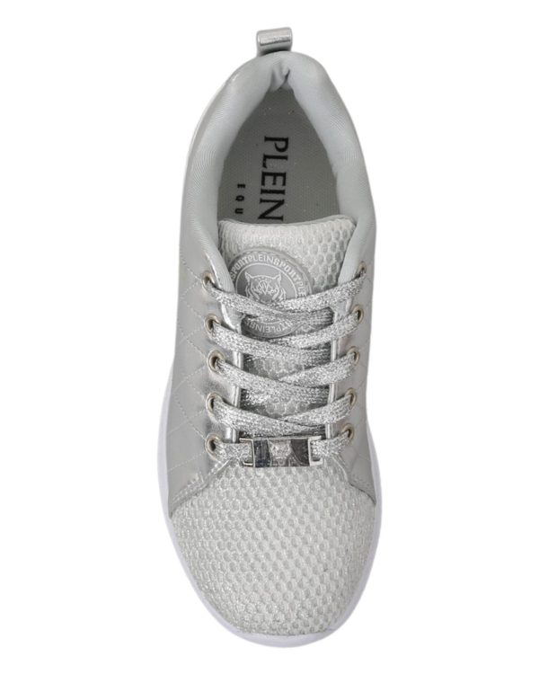 Gisella Sneakers – Silver Polyester Sneakers with Logo Details Women – 36 EU