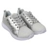 Gisella Sneakers – Silver Polyester Sneakers with Logo Details Women – 36 EU