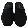 Gorgeous Dolce & Gabbana Black Grosgrain Slide Sandals 35 EU Women