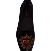 Dolce & Gabbana Jacquard Loafers Flats with DG Heart Appliques 36 EU Women