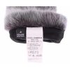 Gray Mink Fur and Lamb Leather Suede Elbow Gloves 7.5 Women