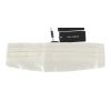 Exclusive Silk Cummerbund with Logo Details – White 44 IT Men