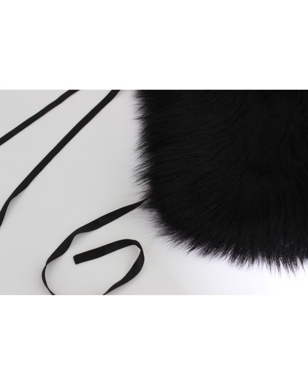 Dolce & Gabbana Black Fox Fur Shoulder Wrap Women – M