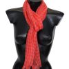 Missoni Cashmere Scarf with Checkered Pattern and Logo Embroidery One Size Men