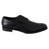 Handcrafted Black Leather Derby Dress Formal Shoes – 39.5 EU