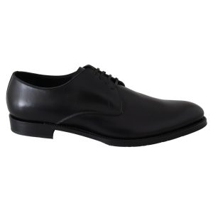 Handcrafted Black Leather Derby Dress Formal Shoes