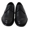 Handcrafted Black Leather Derby Dress Formal Shoes – 39.5 EU