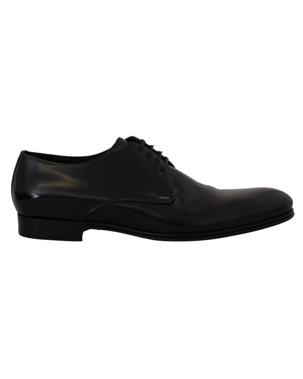 Derby Dress Formal Shoes with Leather Sole and Logo Details Men – 42.5 EU