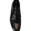 Derby Dress Formal Shoes with Leather Sole and Logo Details Men – 42.5 EU