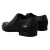 Derby Dress Formal Shoes with Leather Sole and Logo Details Men – 42.5 EU