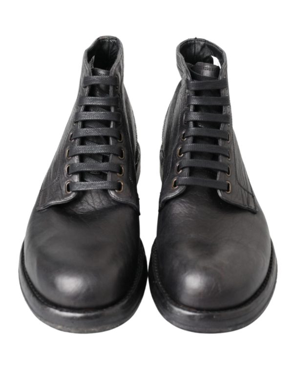 Dolce & Gabbana Mens Lace Up Boots Men – 44 EU