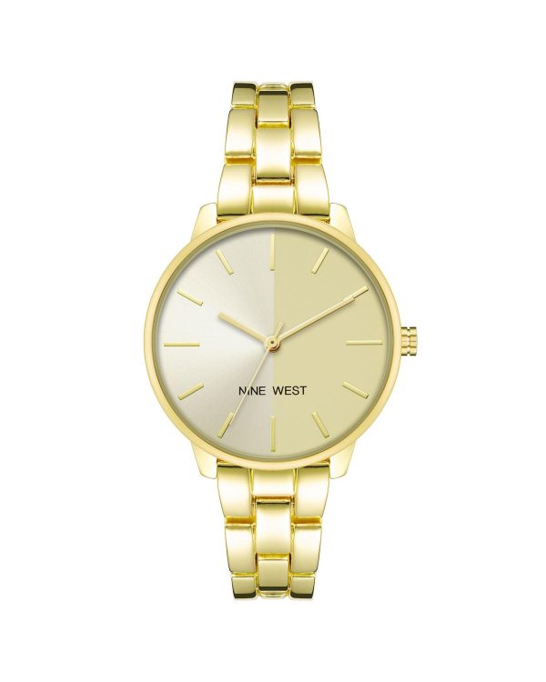 Gold Metal Classic Quartz Watch One Size Women