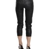 New GALLIANO Mid Waist Slim Leg Cropped Jeans Women – W24 US