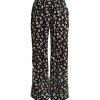 Mid-Waisted Wide Leg Pants with All Over Floral Print Women – 42 IT