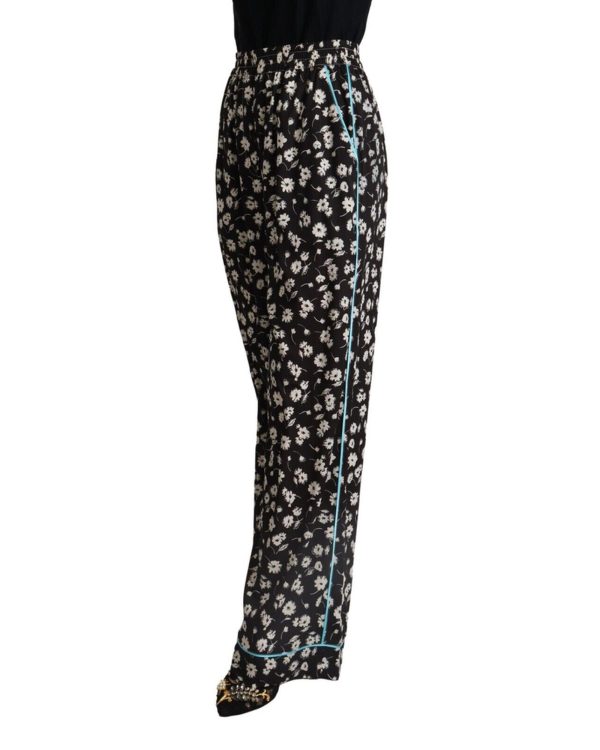 Mid-Waisted Wide Leg Pants with All Over Floral Print Women – 42 IT